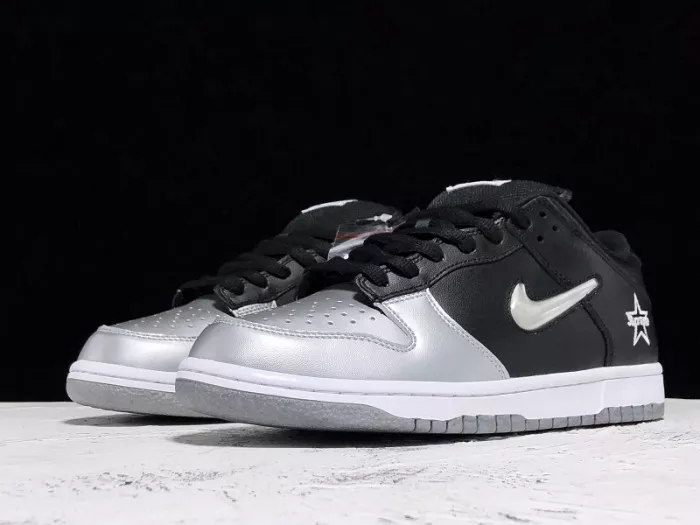 Best reps HYPE Nike SB Dunk Low Jewel Swoosh Silver CK3480-001 0114