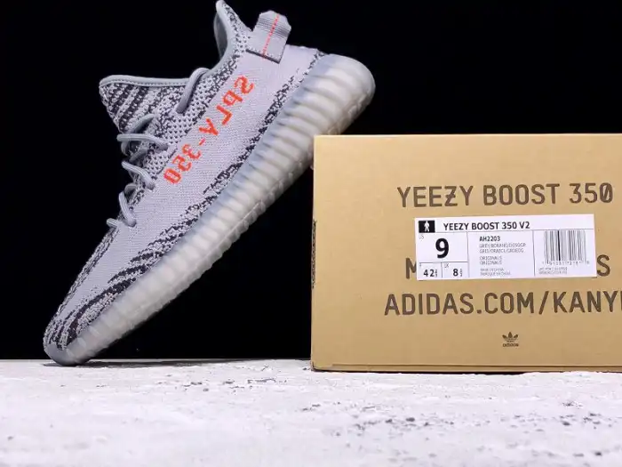 1:1 HYPE Adidas Yeezy Boost 350 V2 Beluga 2.0 Grey Bold Orange AH2203 0127