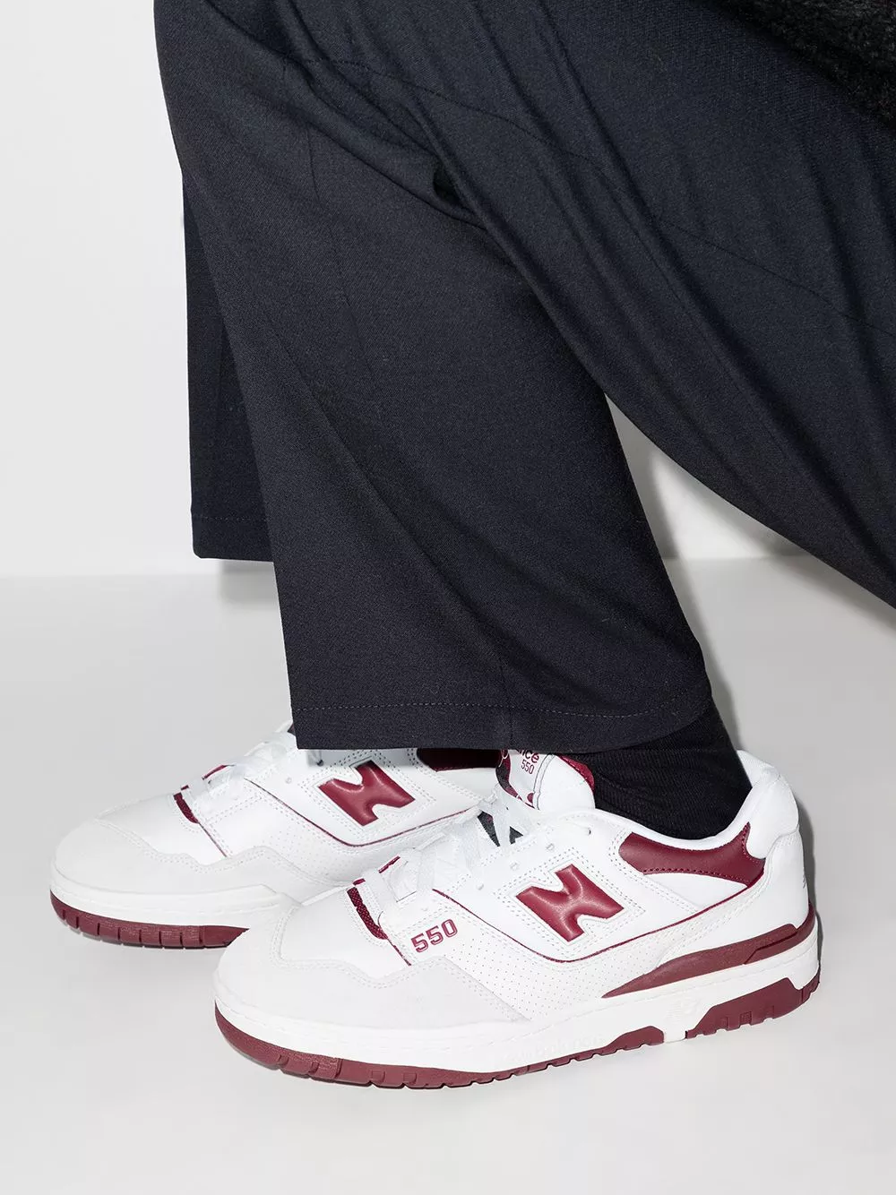 Replica HYPE New Balance 550 "Burgundy" low-top sneakers  0113