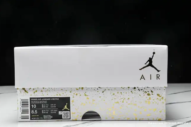 Cheap reps HYPE AQ9129-170 Jordan Metallic Retro 4 Gold 0218