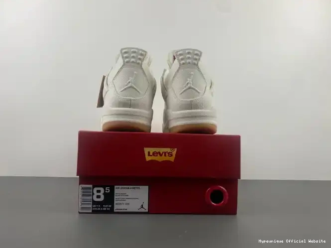 Rep HYPE Air Levi's 4 'White' Jordan x AO2571-100 0218