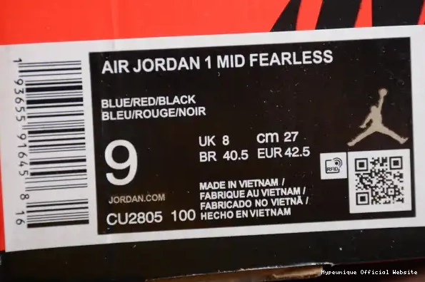 Rep HYPE Mid SE Fearless Air the CU2805-100 Great Jordan 1 Blue 0212