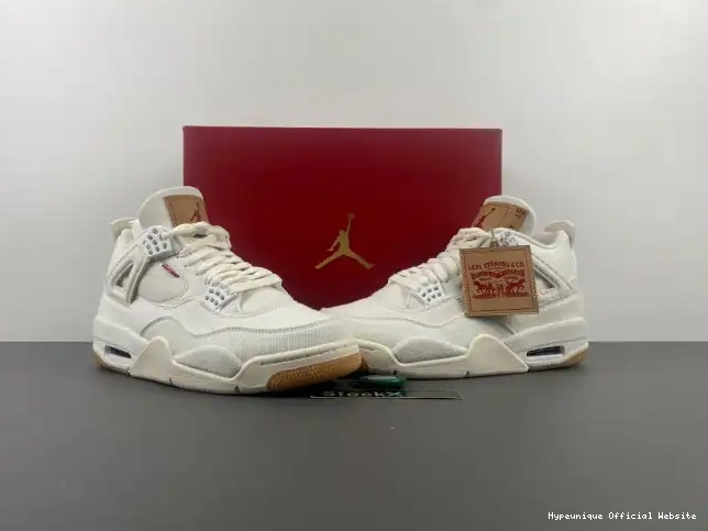 Rep HYPE Air Levi's 4 'White' Jordan x AO2571-100 0218