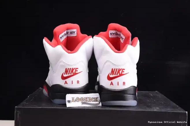 Replica HYPE 5 Jordan Fire Silver Retro DA1911-102 Air Red Tongue (2020) 0219