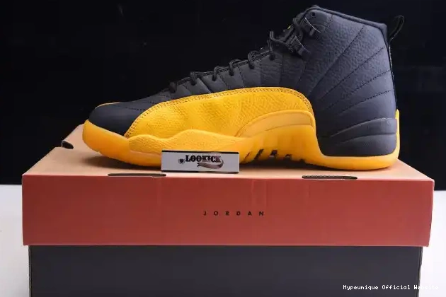 HYPE Air Retro Black 12 Jordan 130690-070 Gold University 0319